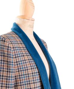 Blazer cuello smoking azul