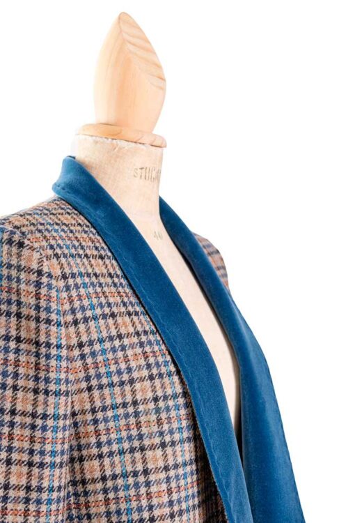 Blazer cuello smoking azul