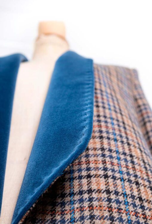 Blazer cuello smoking azul