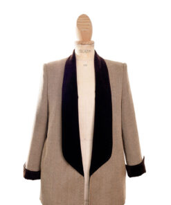 Blazer cuello smoking marrón Barcelona