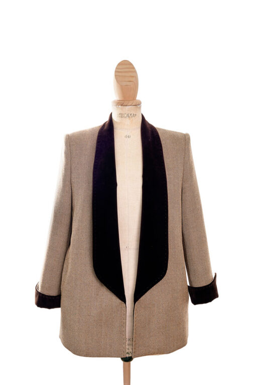 Blazer cuello smoking marrón Barcelona