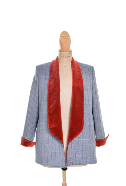 Blazer cuello smoking marrón teja Barcelona