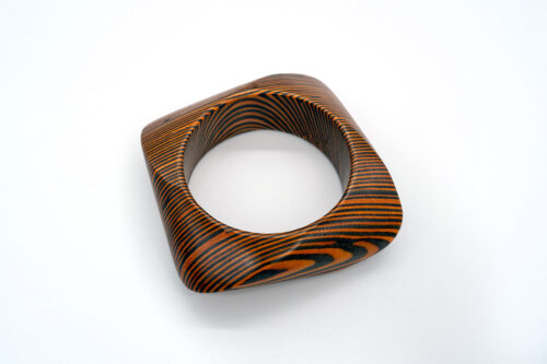 Pulsera madera Cuadrada Naranja (copia)