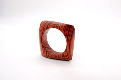 Pulsera madera Cuadrada Naranja